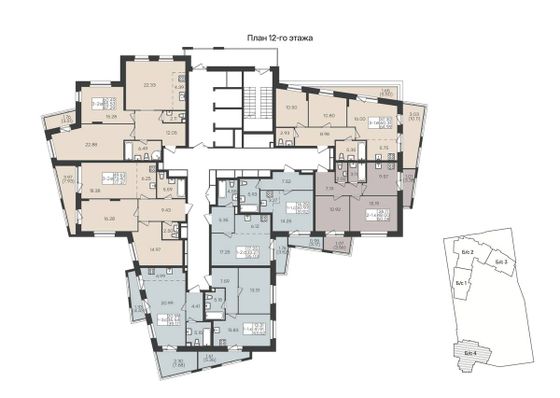 87,3 м², 3-комн. квартира, 12/22 этаж