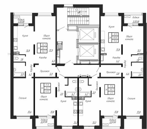 Продажа 1-комнатной квартиры 41,5 м², 2/17 этаж