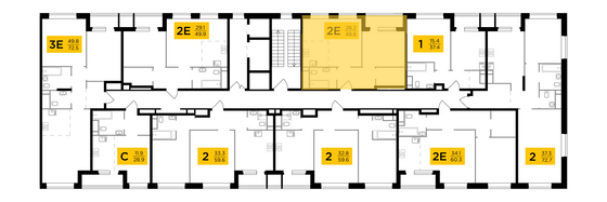Продажа 2-комнатной квартиры 48,6 м², 9/22 этаж