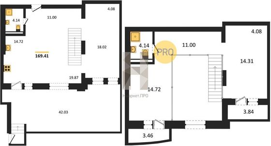 Продажа 3-комнатной квартиры 169,4 м²