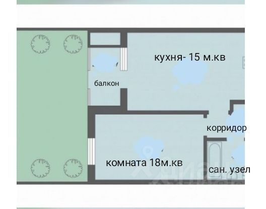 Продажа 1-комнатной квартиры 42 м², 1/23 этаж