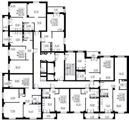 Продажа квартиры со свободной планировкой 85,9 м², 10/18 этаж