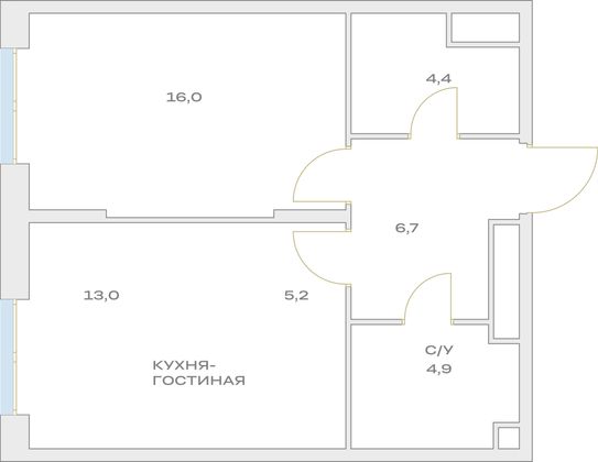 Продажа 2-комнатной квартиры 50,4 м², 10/23 этаж