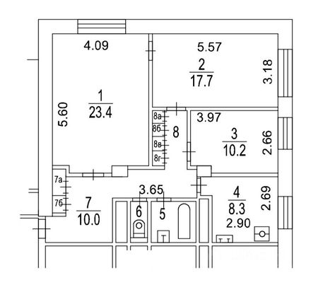 Продажа 3-комнатной квартиры 78,8 м², 10/14 этаж