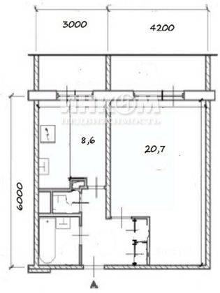 Продажа 1-комнатной квартиры 38,7 м², 4/12 этаж