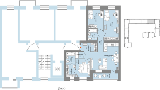 Продажа 4-комнатной квартиры 89 м², 2/7 этаж