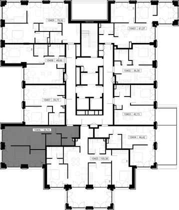 Продажа 1-комнатной квартиры 56,7 м², 4/15 этаж