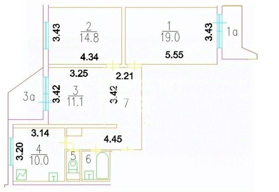 Продажа 3-комнатной квартиры 72,4 м², 14/17 этаж