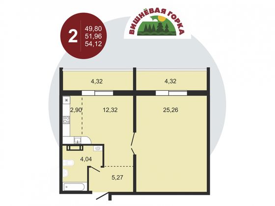 Продажа 2-комнатной квартиры 58,3 м², 7/11 этаж