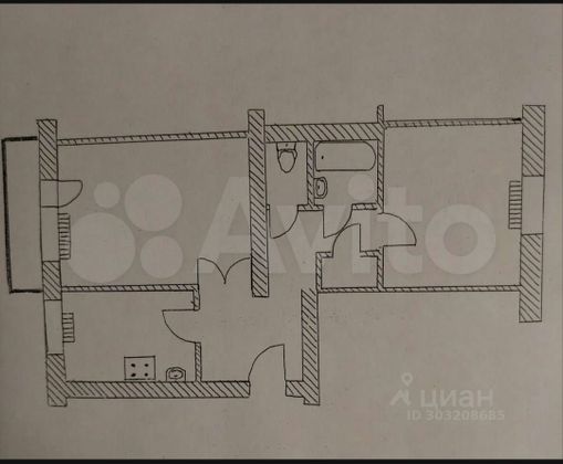 Продажа 2-комнатной квартиры 54,5 м², 2/5 этаж