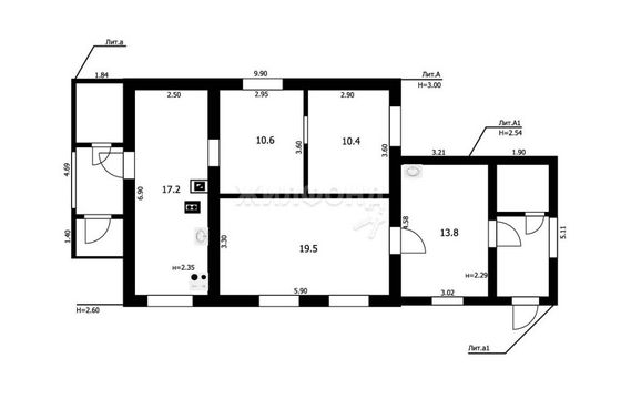 Продажа дома, 71,5 м², с участком 4 м²