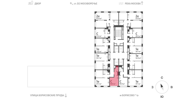 Продажа квартиры-студии 19,9 м², 19/30 этаж