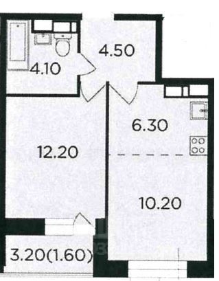 Продажа 1-комнатной квартиры 38,7 м², 9/11 этаж