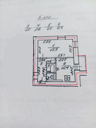 Продажа 1-комнатной квартиры 39,1 м², 2/4 этаж