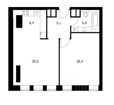 Продажа 2-комнатной квартиры 53 м², 3/25 этаж