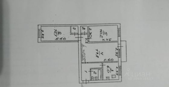 Продажа 3-комнатной квартиры 58 м², 5/5 этаж