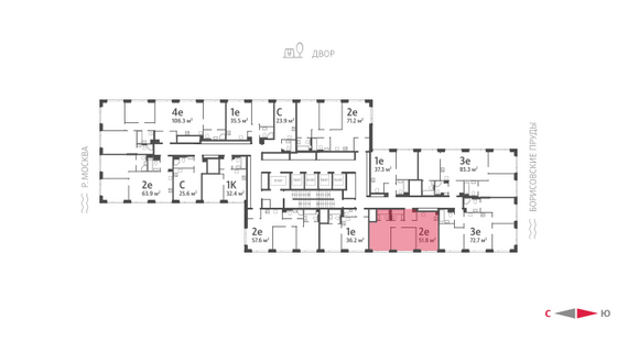 Продажа 2-комнатной квартиры 51,8 м², 48/52 этаж