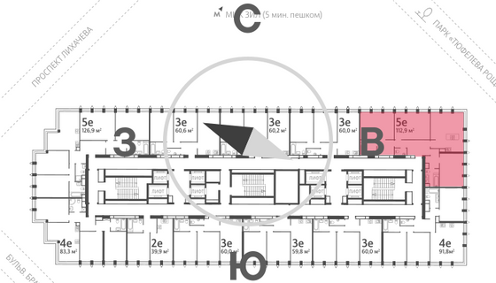 Продажа 4-комнатной квартиры 114,6 м², 36/40 этаж