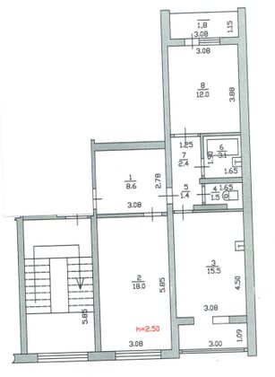 Продажа 2-комнатной квартиры 62,5 м², 2/5 этаж