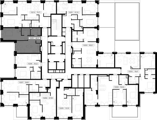 Продажа 1-комнатной квартиры 48,6 м², 2/15 этаж