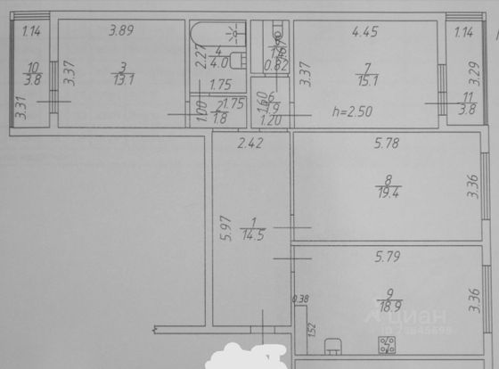 Продажа 3-комнатной квартиры 90,1 м², 10/16 этаж