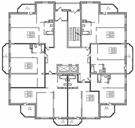 Продажа 1-комнатной квартиры 45,7 м², 15/17 этаж