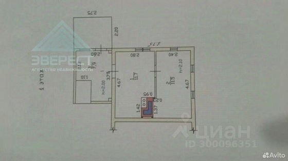 Продажа 1-комнатной квартиры 32 м², 1/2 этаж