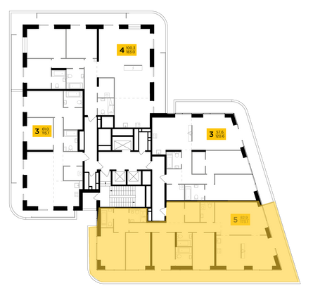 Продажа многокомнатной квартиры 173,1 м², 18/19 этаж