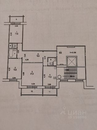 Продажа 3-комнатной квартиры 87,4 м², 6/9 этаж