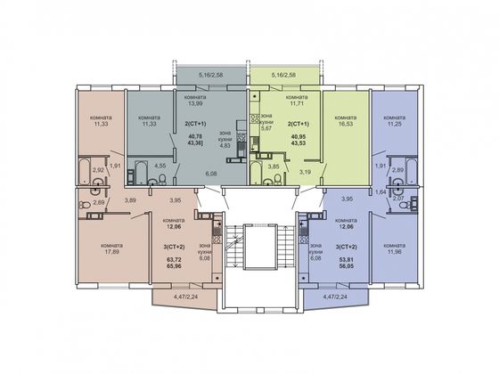 Продажа 1-комнатной квартиры 64,7 м², 3/78 этаж