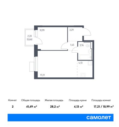 41,5 м², 1-комн. квартира, 5/5 этаж