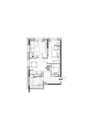 Продажа 2-комнатной квартиры 65,6 м², 14/24 этаж