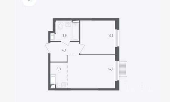 Продажа 2-комнатной квартиры 36 м², 15/17 этаж