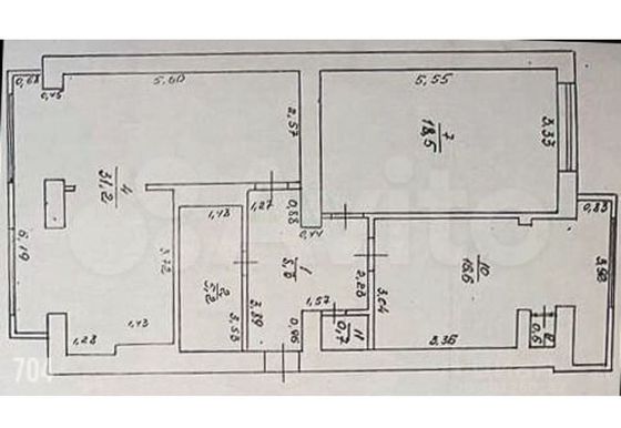 Продажа 3-комнатной квартиры 71 м², 2/5 этаж