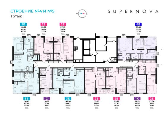 Продажа 3-комнатной квартиры 65,3 м², 1/20 этаж