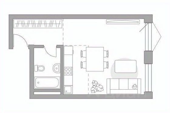 Продажа квартиры-студии 37,2 м², 10/19 этаж