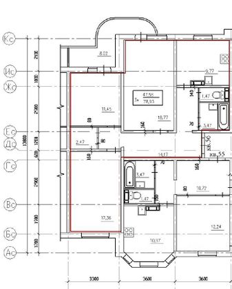 Продажа 3-комнатной квартиры 78,9 м², 15/17 этаж