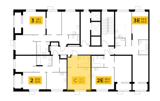 Продажа квартиры-студии 26,5 м², 7/15 этаж