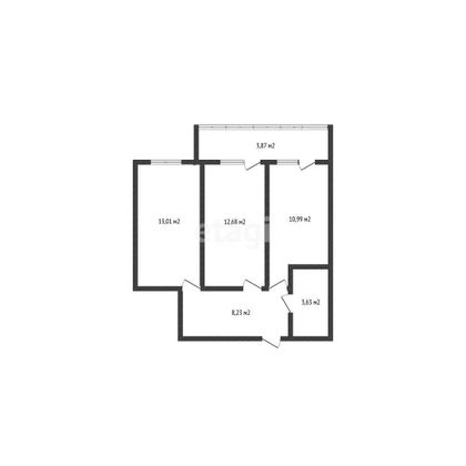 Продажа 2-комнатной квартиры 56,3 м², 3/8 этаж