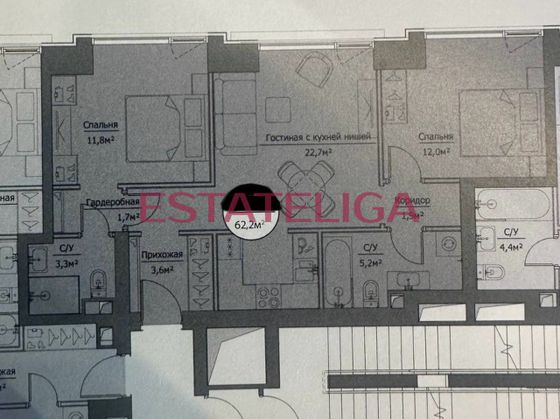 Продажа 3-комнатной квартиры 63 м², 11/40 этаж