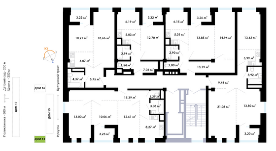 Продажа 3-комнатной квартиры 61,1 м², 8/9 этаж