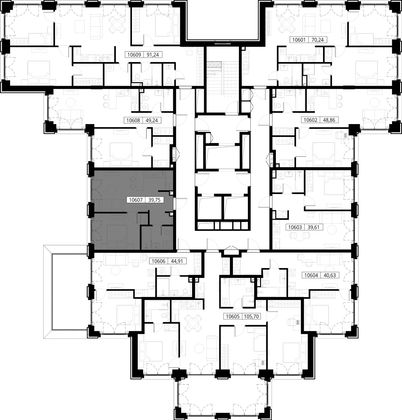 Продажа 1-комнатной квартиры 39,8 м², 6/15 этаж