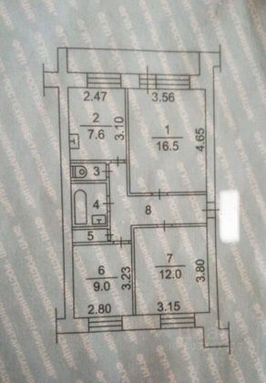 Продажа 3-комнатной квартиры 58,8 м², 5/5 этаж