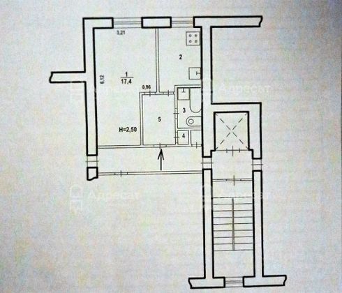 Продажа 1-комнатной квартиры 32,8 м², 9/9 этаж