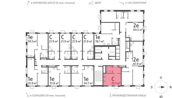 Продажа квартиры-студии 25,7 м², 24/24 этаж