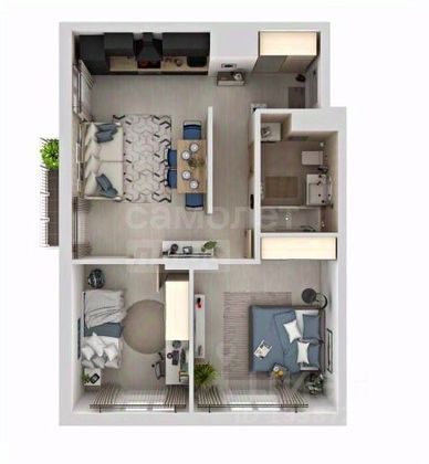 Продажа 3-комнатной квартиры 52 м², 12/17 этаж