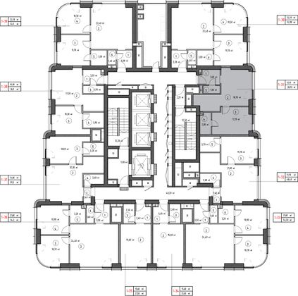 Продажа 1-комнатной квартиры 38,7 м², 5/53 этаж