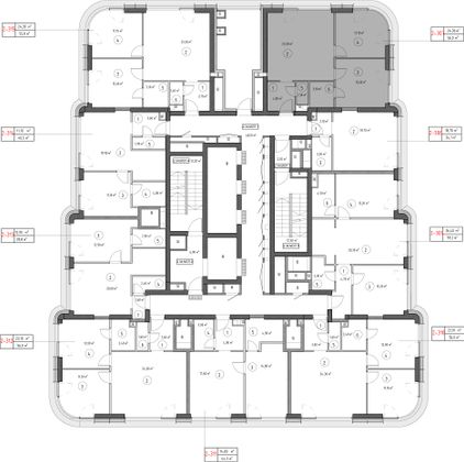 Продажа 2-комнатной квартиры 54,7 м², 34/53 этаж