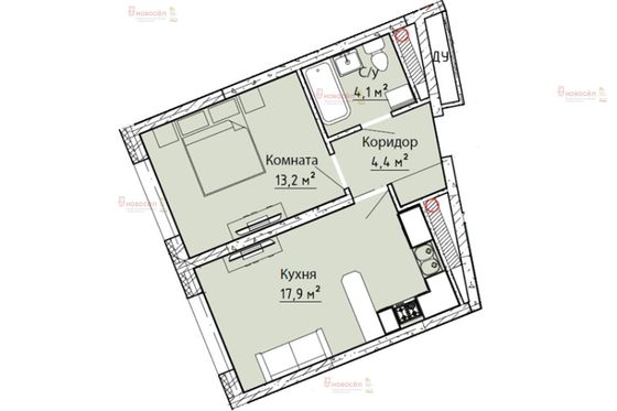 Аренда 2-комнатной квартиры 40 м², 9/35 этаж