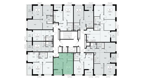 Продажа 1-комнатной квартиры 33,3 м², 15/15 этаж